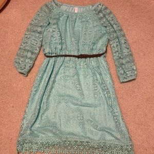 kids teal dress